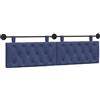 vidaXL Testiera sospesa con Luce LED Blu Polizia Velluto, Letto Moderno, Testiera da Muro, Rivestita in Velluto, Legno Composito, Salvaspazio, Schienale Decorativo, Morbido
