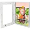 KoKoBin Cornice per Bambini A4 Apribile Con Apertura Frontale a Cerniera, Cornice Artistica per Quadri Fatti a Mano Con Riempimento Intercambiabile (Bianco)