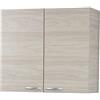 Trentiner Pensile Scolapiatti 80 cm Olmo con 2 Ante e 2 Ripiani - Eleganza Naturale per la Tua Cucina