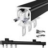 V3VOGUE Robusto Binario Per Tende Da Esterno Bastone Binario A Soffitto In Alluminio, Bastoni Binari Per Tende 50 100 200 350 400cm Per Finestre E Tende Divisorie(Black,330cm/10.8ft)