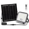 Aigostar Faro Led 80W Grigio con pannello solare IP66 Bianco freddo 6500K Dimmerabile telecomando con sensore crepuscolare e di movimento Aigostar