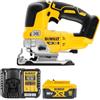DeWalt DCS334N - Seghetto alternativo senza spazzole con manico superiore, 1 batteria DCB184 da 5,0 Ah e caricatore DCB115