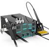 Generic Stazione dissaldante con pistola ad aria calda e saldatore, display digitale, temperatura regolabile per saldatura e riparazione elettronica