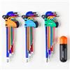 Lichamp Set di 27 chiavi a brugola a braccio lungo, colori arcobaleno, SAE da 1/16 a 3/8, metriche da 1,5 a 10 mm, Torx da T10 a T50