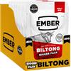Ember Beef Biltong Chilli 360g - Snack Proteico Jerky di Carne Secca - Pochi Grassi, Senza Zuccheri Aggiunti, Keto, Senza Coloranti o Aromi Artificiali - 8 Bustine da 45g