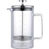 SUBLXPoten Caffettiera Cold Brew Caffettiera a doppio strato, filtro for caffè in polvere, in vetro borosilicato ad alta resistenza, teiera resistente al calore(600ml)