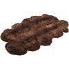 Cakla 100% pelle di pecora organica naturale - Tappeto, due pelli di pecora Barf - Coperta morbida e soffice, un'aggiunta originale a qualsiasi stanza (Pelliccia Nera, 200-190cm x 110-120cm)