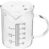ABOOFAN Multifunzione Misurino Vetro Con Scala 250ml Resistente Al Calore E Liscio Per Cucina E Cottura Con Coperchio In Vetro