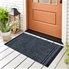 rugsx Zerbino MALAGA antiscivolo interno esterno grigio 80x220 cm