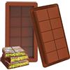 Webake Stampo per Torrone Silicone LFGB 2 pezzi Stampo Cioccolato Tavoletta Stampo Cioccolatini profondo