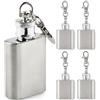 noTrash2003 Mini fiaschetta 30 mL portachiavi Hip Flask in acciaio inox fiaschetta per frutta, whisky, cognac trekking, trekking, sci, attività all'aperto, 1, 2, 3 o 5 pezzi (5)