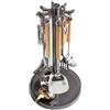 Minhe Gancio girevole per utensili da cucina con 8 ganci per utensili da cucina Supporto per cucchiaio in alluminio Base girevole 360 per piano di lavoro (grigio)