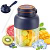 Generico Portable Wireless Juicer Cup, 44oz Personal Blender for Shakes and Smoothies, Rechargeable 38-Blade Portable Household Appliances Juicer with Dual Lid Travel Cup, Leakproof Handle (Blue,27oz)
