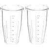 OSOLADY Bicchieri per Frullatore Frappe 650ml, 2 Pezzi in PC Graduati | Tazza Frullatore, Tazze Graduate per Mescolare, Ricambio Frullatore, Tazza con Frullatore Incorporato