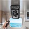 MERTTURM Ventilatore da Tavolo Magnetica Silenzioso con Luce, 10000mAh Ventola da Crociera Ultrasottile Ricaricabile, 4 Velocità, Telecomando per Campeggio, Viaggio, Ufficio