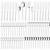 Gyxova Set Posate Acciaio Inox Set di Posate 60 Pezzi per 12 Persone Set di Posate con Coltello Forchetta Cucchiaio in Argento per Casa Ristoranti Feste e Matrimoni Lavabile in Lavastovigli