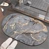 Pinkrin Diatomite Stone Bath Mat - Weiche und Bequeme, extrem saugfähige Badematte Stein, perfekte Anti-Rutsch Kieselgur Badematte, passend für Verschiedene Wohnstile