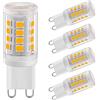 Euxper Lampadine LED G9 2W Bianco Caldo 2700K, Equivalenti a Alogene 28W, per Illuminazione Domestica, Senza Sfarfallio, AC 220-240V, Confezione da 5