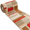 emmevi Tappeto Cucina Bordato Patchwork Passatoia Ingresso Antiscivolo Mod.FAKIRO DIS_38 57X280 BORDEAUX