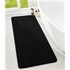 chakme Tappetino da bagno in memory foam, antiscivolo, lavabile, morbido e assorbente, per bagno, colore nero, 60 x 150 cm