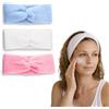 Righe e Pois Fascia Per Capelli Donna in Cotone Made in Italy con Nodo Set da 3 Fasce Trucco e Skincare - Hairband per Routine di Bellezza - Confezione da 3 (Miste)