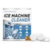 CFEWV 12 Pezzi Detergente per Macchina del Ghiaccio, Pastiglie per Pulizia Rimuovono Calcare e Minerali, Pulitore per Gelatiere e Macchine Cubetti Ghiaccio, Prolunga la Durata