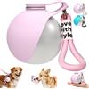 Jadyon Borraccia portatile per cani, 285 ml, in acciaio inossidabile con ciotola pieghevole in silicone - Antigoccia, ideale per cani e gatti in viaggio e in campeggio (Rosa)