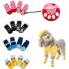 Xfeyaqlo 16 Pezzi Calzini per Cani Calze Antiscivolo Cane per Calore, Protezione, Antiscivolo, 4 Paia, M