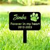 LCMAIT Personalizzato cane e Marcatore Graver, personalizzare foto testo Tombstone per animali domestici, personalizzare lapide con contorno inciso fiore, Tombstone personalizzata di incisione floreale