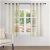 Topfinel Tende Cucina per Interni con Occhielli in Voile Camera da Letto Cameretta Bambini Soggiorno Moderne Eleganti Tenda Semitrasparenti 1 Pezzo 140x160CM Crema