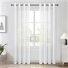 Topfinel Tende per Interni con Occhielli Bianche in Voile Camera da Letto Cucina Cameretta Bambini Soggiorno Moderne Eleganti Tenda Semitrasparenti 2 Pezzi 140x220 CM