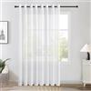 Topfinel Tende Cucina per Interni con Occhielli in Voile Bianco Camera da Letto, Camera dei Bambini, Soggiorno Moderna Elegante Tenda Traslucida 1 Pezzo 300x240CM