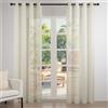 Topfinel Tende Cucina per Interni con Occhielli in Voile Camera da Letto Cameretta Bambini Soggiorno Moderne Eleganti Tenda Semitrasparenti 2 Pezzi 140x225CM Crema
