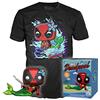 Funko- Set Figura Pop & Tee Marvel Deadpool Mermaid Exclusive Taglia L Playsets, Multicolore, 889698340359