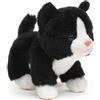Uni-Toys - Gatto bambino (bianco e nero), in piedi - 13 cm (altezza) - Gattino peluche - peluche peluche peluche - HT-30306