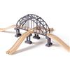 Mirthben Accessori per ferrovia in legno, per ferrovia in legno, giocattolo per treno per bambini, compatibile con altri ponti ferrovia in legno, per i più piccoli di 3 primavera (ponte di giunzione)