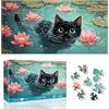 Ginfonr Puzzle Da 1000 Pezzi, FELINE LOTUS - Puzzle per Adulti Rompicapo Impegnativo, Animale Giochi Di Puzzle per Tutta La Famiglia, Un Regalo Festivo per Gli Amici in Una Bella Confezione