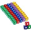 Zuahaly Set di 50 dadi in acrilico multicolore da 14 mm con angoli arrotondati, ideali per giochi di dadi, giochi da tavolo, feste, bar ed istruzione, inclusi scatola di immagazzinaggio pratica facile da