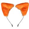 Generisch Cerchietto con orecchie da gatto per Halloween, accessorio per costume da animale, per donne e ragazze, accessorio per travestimento festivo, Colore: arancione., Taglia unica