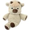 Generic Peluche che corre, peluche mucca, cuscino morbido e soffice, bambola da collezione a forma di mucca in stile cartone animato, animale di peluche per uomini, donne, bambini e ragazzi (Beige)