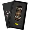 LEEFAI Tastiera professionale completa da 34 x 96 mm, deck in legno d'acero con truck incisi, ruote in uretano, configurazione premontata, logo Op3ra inciso (logo grande)