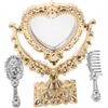 Toddmomy 1set Specchio Miniature Forma Di Cuore Per Casa Delle Bambole Accessorio Decorativo Per Giocattoli e Scenari Per Giocattoli Di Pretend Play e Decorazioni Per Case