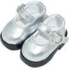 niannyyhouse Bambola di peluche con tacco alto, scarpe in pelle, lunghezza 5 cm, accessori per bambole (argento)