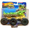 Hot Wheels Monster Trucks Big Rigs, camion rimorchio scala 1:64 con 6 ruote (Cage Rattler)