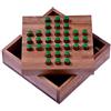 LOGOPLAY Solitaire taglia S - Solitario - gioco plug-in - gioco di pensiero - gioco di puzzle - gioco di pazienza - gioco di logica in legno - plug verdi