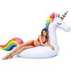 Poojaed Enorme Unicorno Gonfiabile - Piscina Galleggiante - Giocattoli Gonfiabili - Unicorno & Bambino Galleggiante E Sedia per sport acquatici