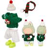 Verdelume Vestiti per bambole Labubu da 17 cm, maglione invernale a tema natalizio, accessori per bambole, per ragazzi e ragazze, 5 pezzi (bambola non inclusa)