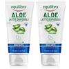 equilibra Solari, Aloe Latte Doposole Idratante Travel Size, a Base di Olio di Carota, Vitamina E, Aloe Vera equilibra (40%), Doposole Idratante che Rinfresca e Riequilibra la Pelle Arrossata, 75 ml