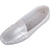 ABSOLUTE FOOTWEAR Mocassini estivi da donna in pelle senza lacci, Argento, 37 EU