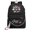 Roffatide Stray Kids Zaino Merch per ragazze e ragazzi KPOP SKZ Zaino scolastico casual per Stay Nero G
